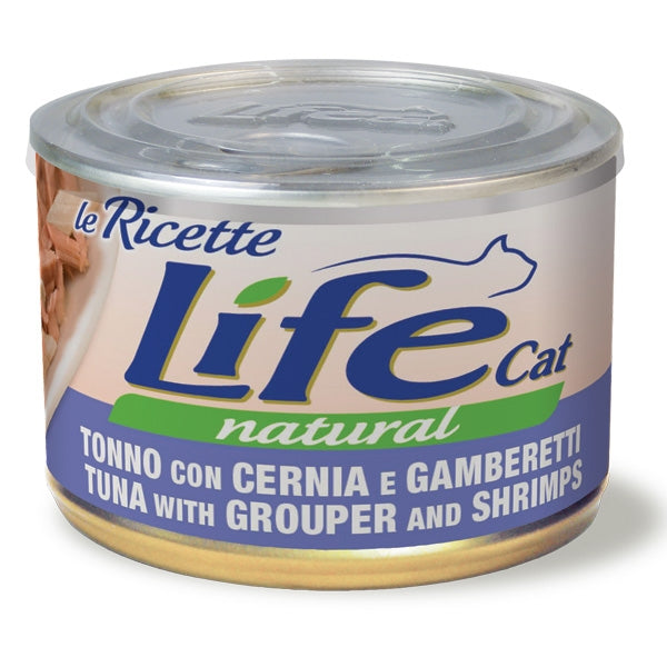 Life Pet Care - Life Cat Le Ricette Tonno con Cernia e Gamberetti