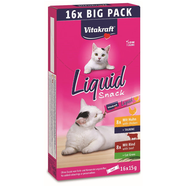 Vitakraft - Cat Liquid Snack Multipack Doppio Gusto Pollo & Manzo
