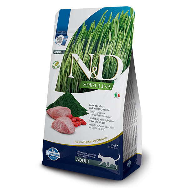 Farmina - Natural & Delicious Spirulina Cat Adult Agnello