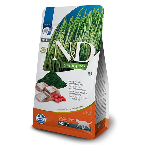 Farmina - Natural & Delicious Spirulina Cat Adult Aringa