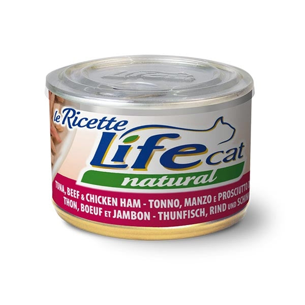 Life Pet Care - Life Cat Le Ricette Tonno con Manzo e Prosciutto