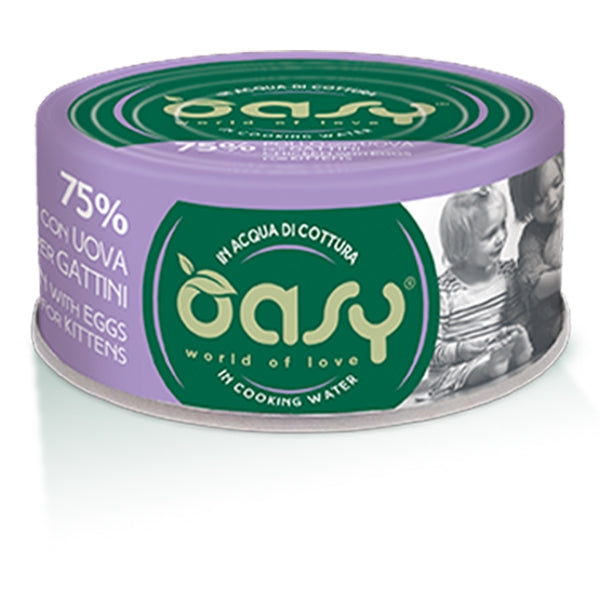 Oasy - More Love Pollo con Uova per Gattini in Acqua di Cottura