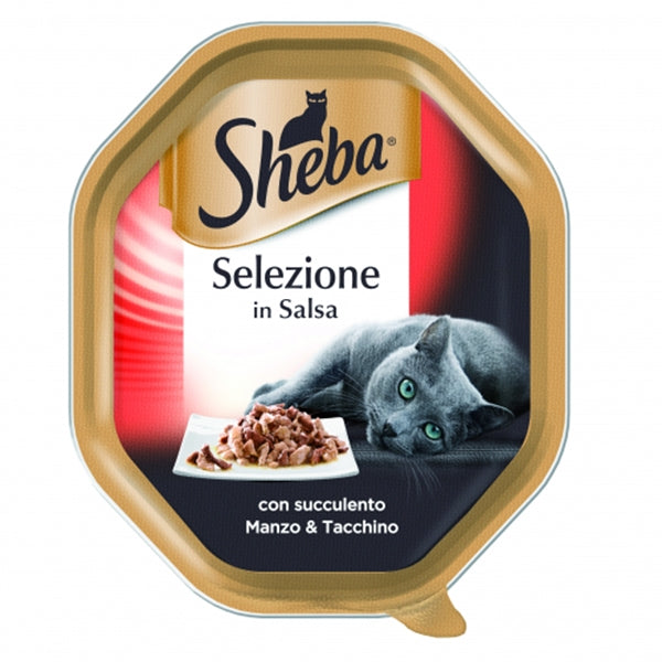 Sheba - Selezione in Salsa con Succulento Manzo e Tacchino