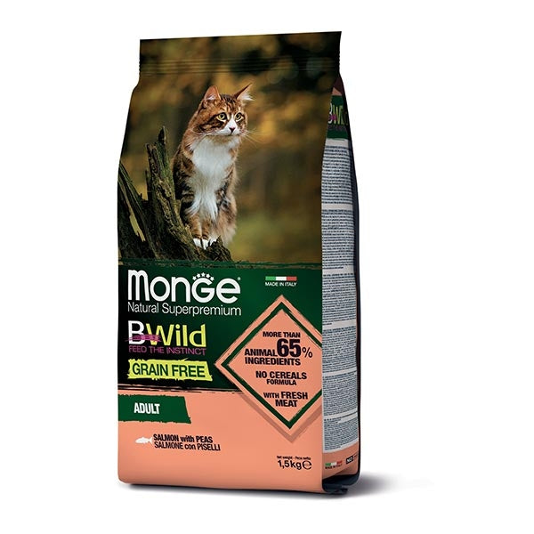 Monge - BWild Grain Free Adult con Salmone e Piselli