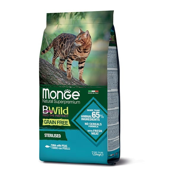 Monge - BWild Grain Free Sterilised Adult con Tonno e Piselli