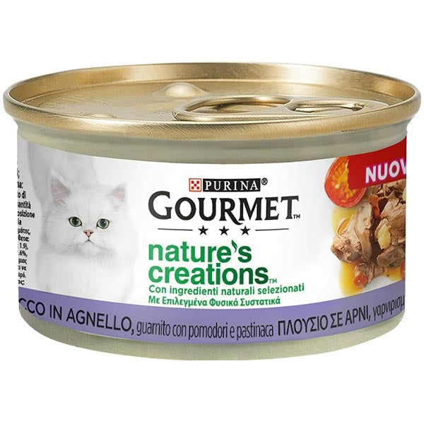 Purina - Gourmet Nature's Creations, Ricco in Agnello, Guarnito con Pomodori e Pastinaca