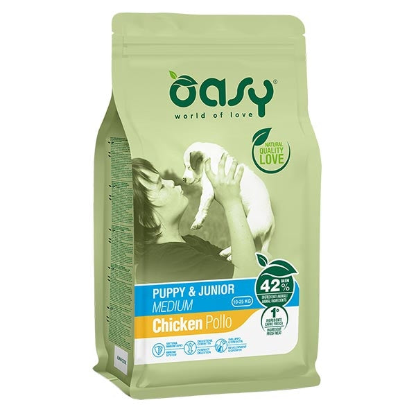 Oasy - Puppy & Junior Medium con Pollo