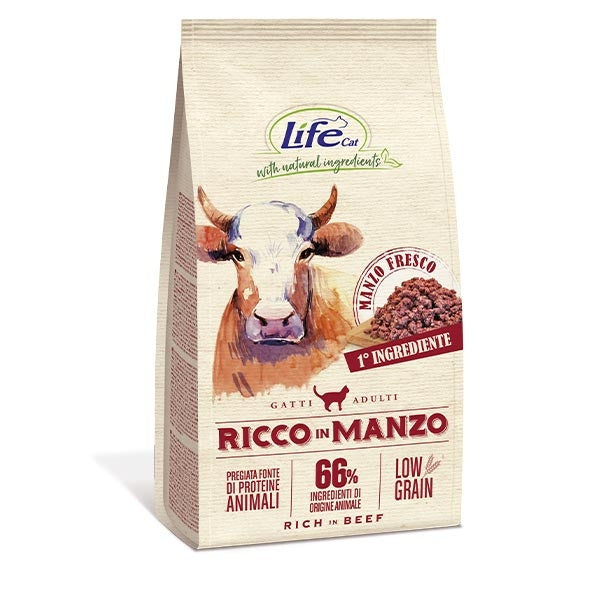 Life Pet Care - Natural Ingredients Adult Low Grain Ricco in Manzo