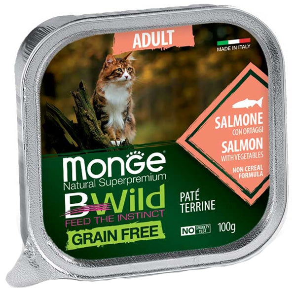 Monge - BWild Adult Paté Terrine Salmone con Ortaggi