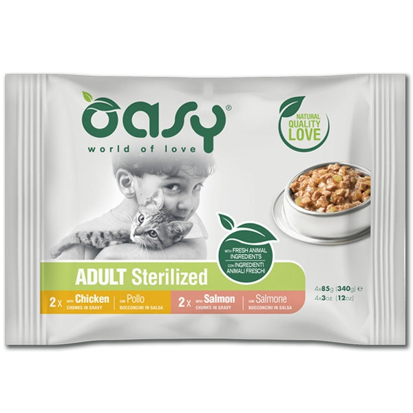 Oasy - Bocconcini in Salsa Adult Multipack per Gatti Sterilized