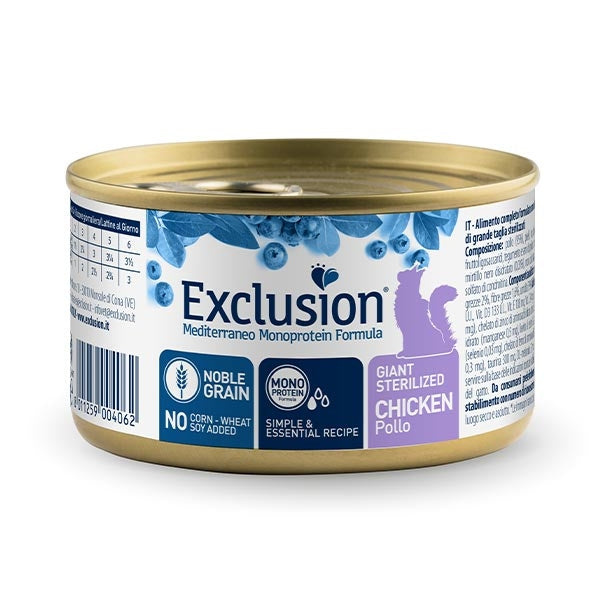 Exclusion - Mediterraneo Monoprotein Sterilized Adult Giant Pollo
