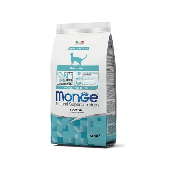 Monge - Natural Superpremium Sterilised Monoprotein con Merluzzo