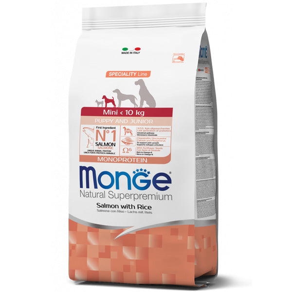 Monge - Natural Superpremium Mini Puppy & Junior Salmone con Riso