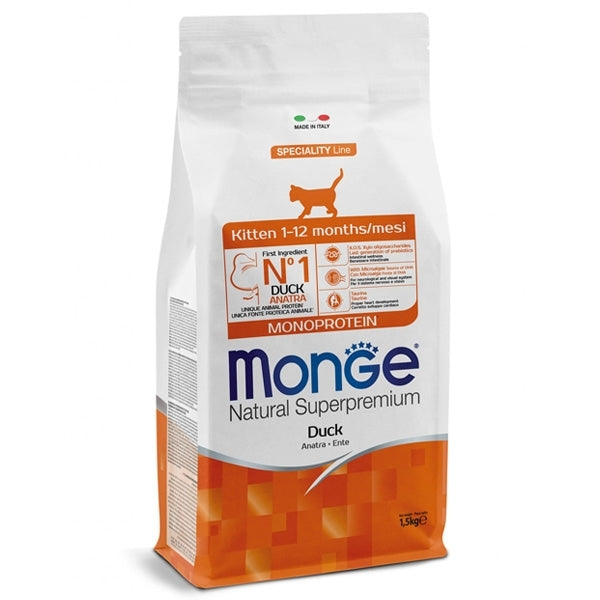 Monge - Natural Superpremium Monoprotein Kitten Anatra