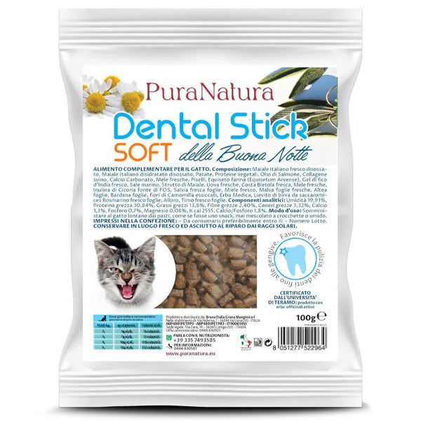 Bruno Dalla Grana - Dental Stick Per Gatto Buonanotte Con Erba Gatta E Camomilla Officinalis