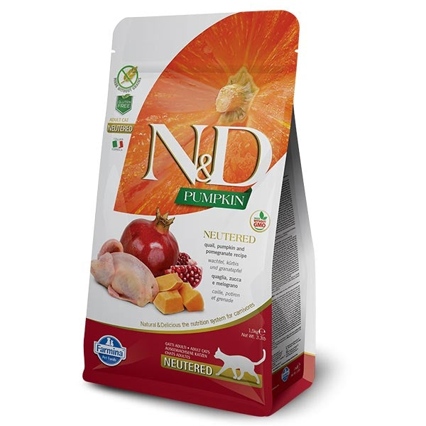 Farmina - Natural & Delicious Grain Free Neutered Adult con Quaglia, Zucca e Melograno