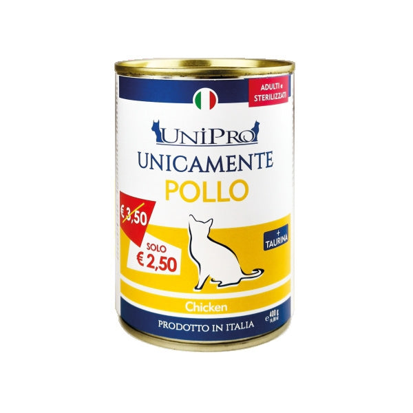 Unipro - Unicamente Pollo per Gatto Adulto o Sterilizzato