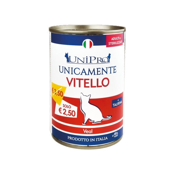 Unipro - Unicamente Vitello per Gatto Adulto o Sterilizzato