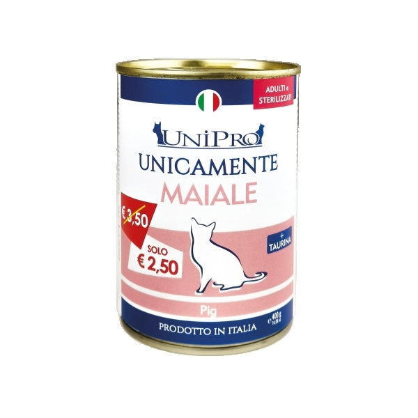 Unipro - Unicamente Maiale per Gatto Adulto o Sterilizzato