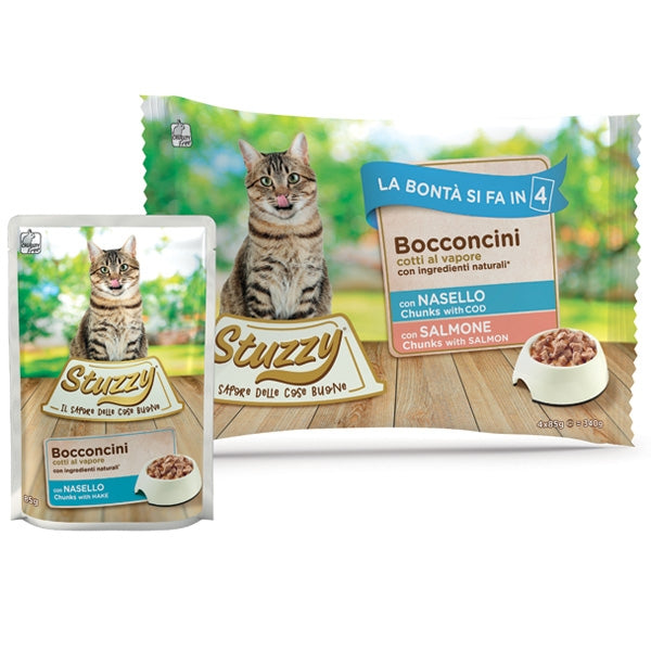Stuzzy Cat - Bocconcini con Nasello e Salmone