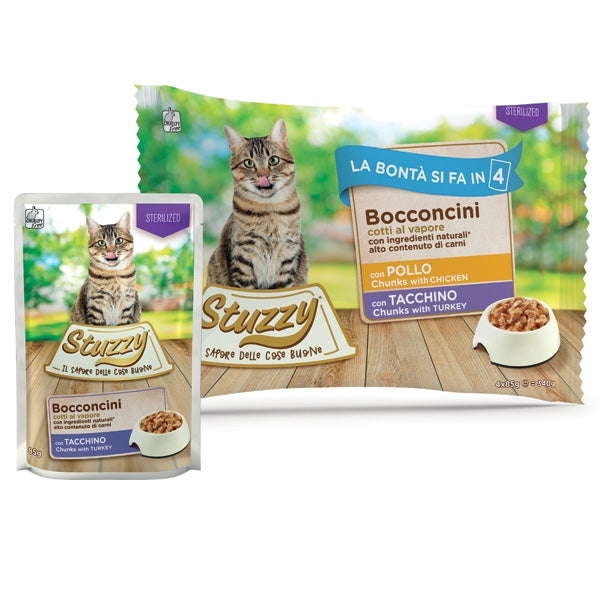 Stuzzy Cat - Bocconcini Sterilized con Pollo e Tacchino