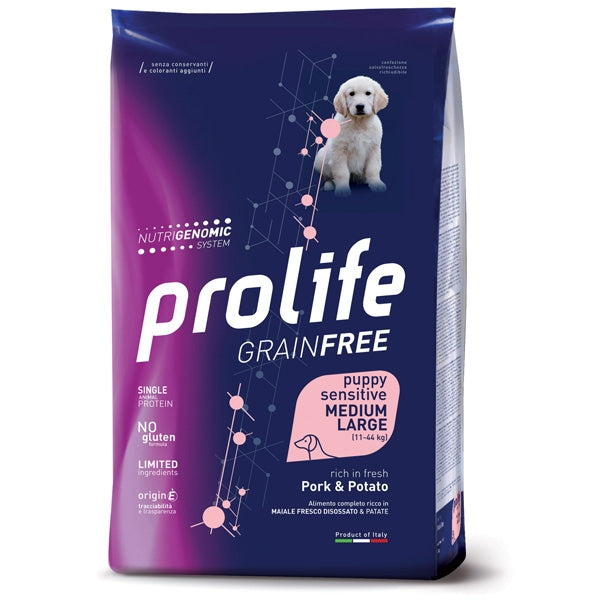Prolife - Grain Free Puppy Medium/Large Sensitive Pork & Potato