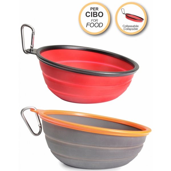 Ciotola Pieghevole Inclinata in Silicone per Cibo