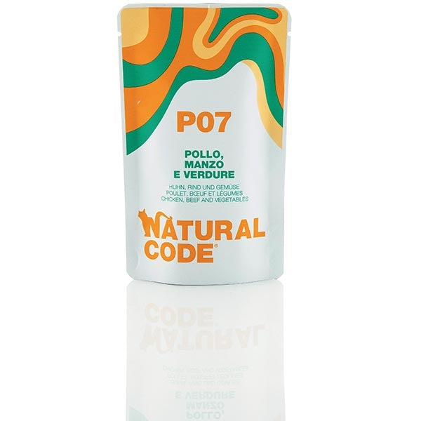Natural Code - P07 Pollo, Manzo e Verdure in Acqua di Cottura