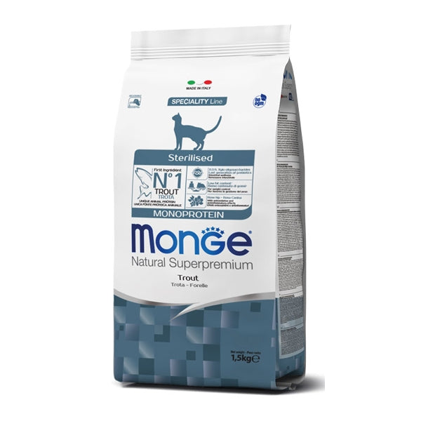 Monge - Natural Superpremium Sterilised Monoprotein con Trota