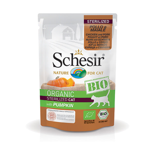 Schesir - Bio Organic Adult Sterilized Pollo e Maiale con Zucca