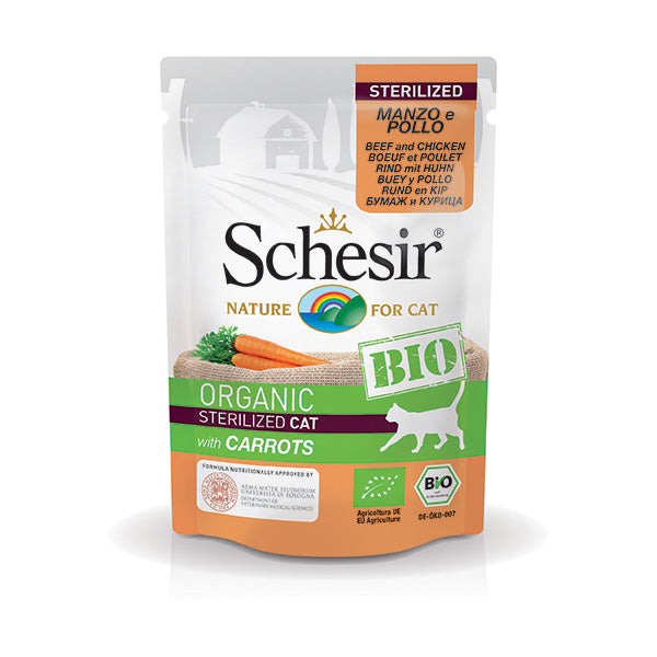 Schesir - Bio Organic Adult Sterilized Manzo e Pollo con Carote
