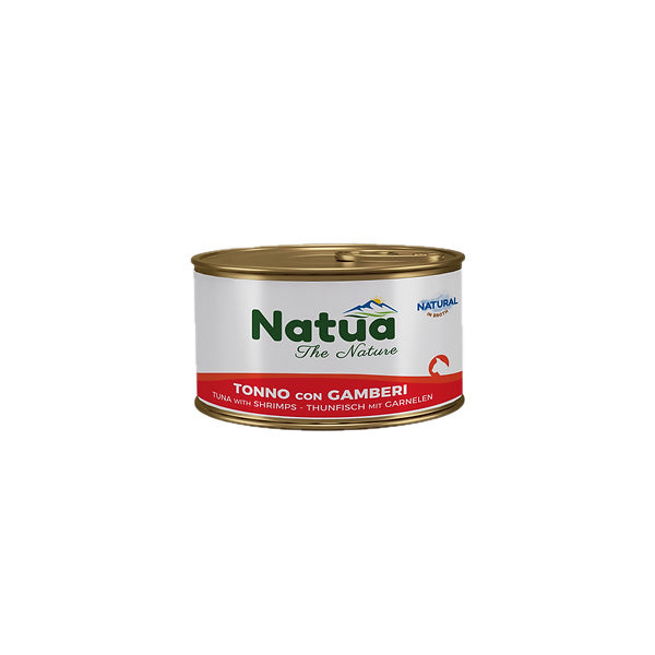 natua - Natural Tonno con Gamberi in Brodo di Cottura Per Gatti