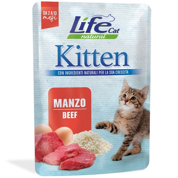 Life Pet Care - Life Cat Natural Kitten Manzo