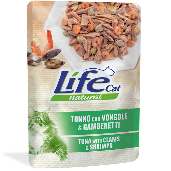 Life Pet Care - Life Cat Natural Adult Tonno con Vongole e Gamberetti