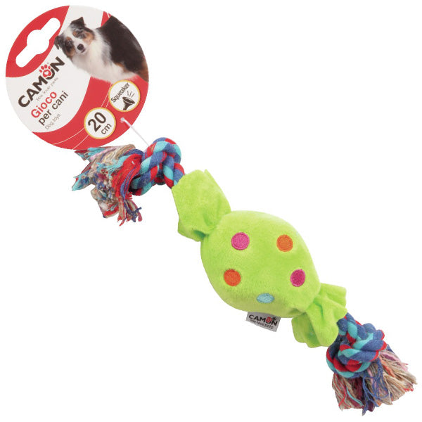 Camon - Gioco Caramella In Poliestere e Corda con Squeaker