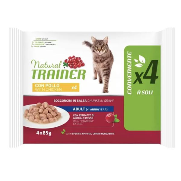 Trainer - Natural Cat Adult Pollo Bocconcini in Salsa Multipack