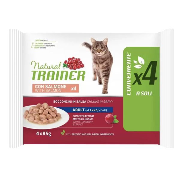 Trainer - Natural Cat Adult Salmone Bocconcini in Salsa Multipack
