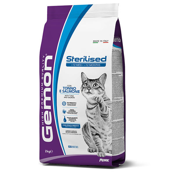 Gemon - Cat Adult Sterilised con Tonno e Salmone