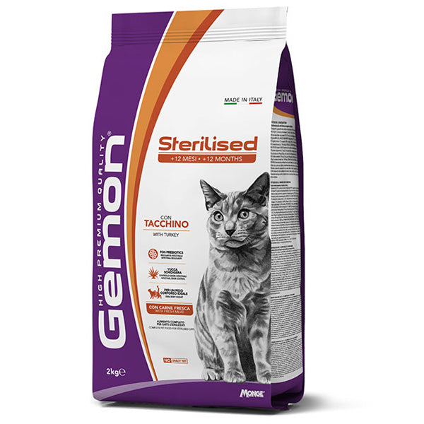 Gemon - Cat Adult Sterilised Tacchino