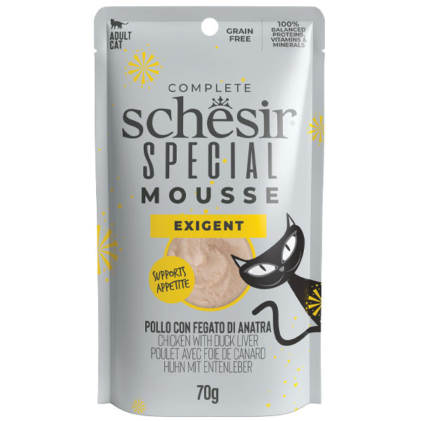 Schesir - Special Cat Exigent Mousse Special Needs Pollo con Fegato di Anatra