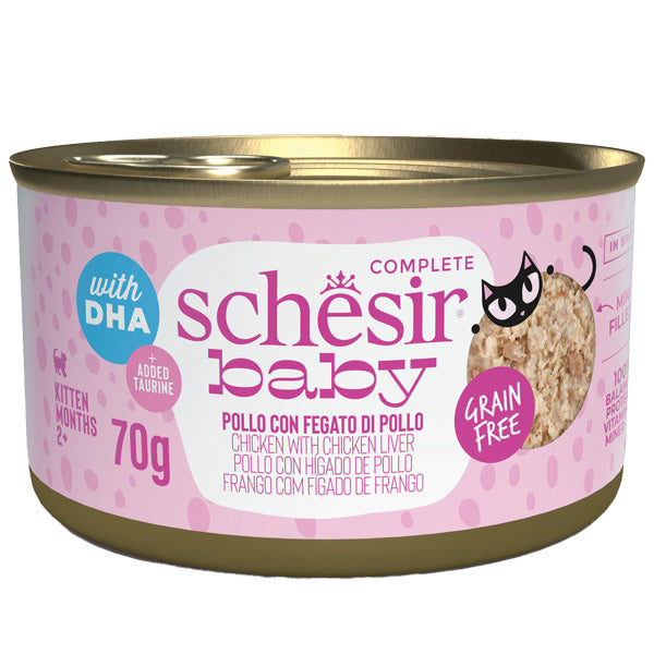 Schesir - Baby Filetti in Brodo Pollo e Fegato per Kitten