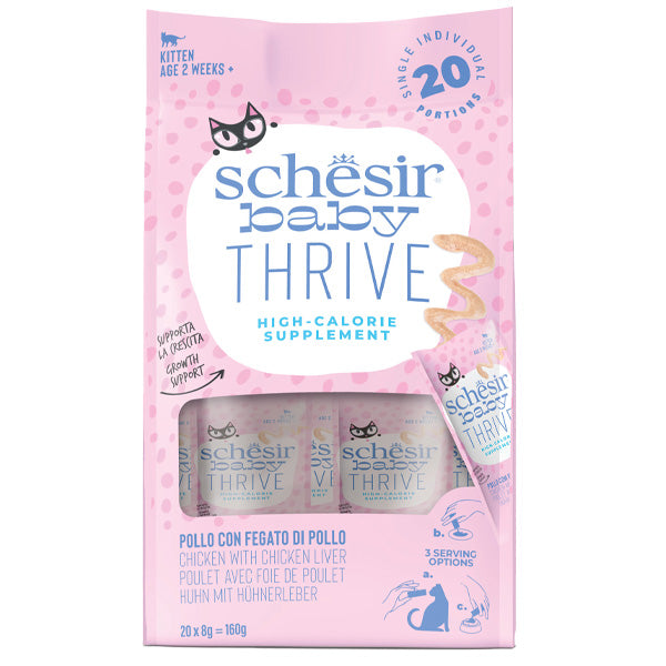 Schesir - Baby Thrive Mousse Pollo con Fegato di Pollo per Kitten