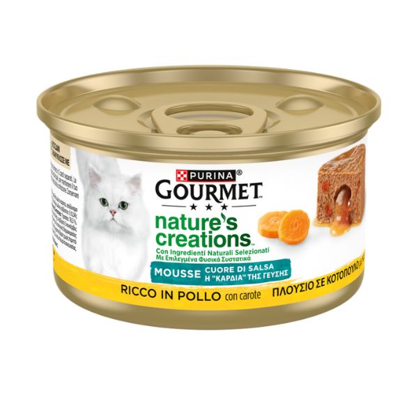 Purina - Gourmet Nature's Creations Mousse Cuore Di Salsa Pollo Carote