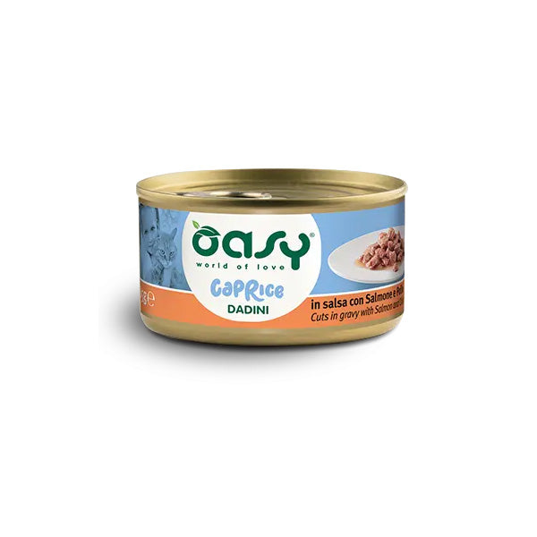 Oasy - Cat Adult Caprice Dadini in Salsa Con Salmone e Pollo