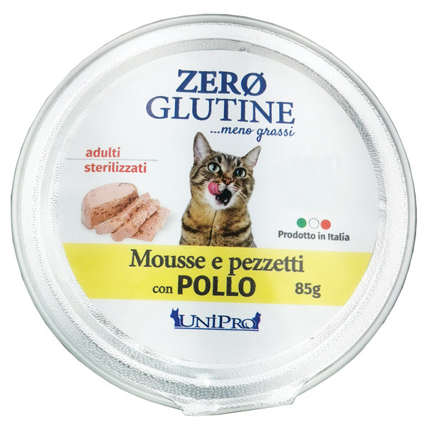 Unipro - Cat Zero Glutine Mousse e pezzetti con Pollo