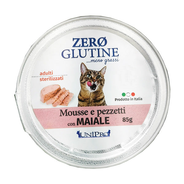 Unipro - Cat Zero Glutine Mousse e pezzetti con Maiale