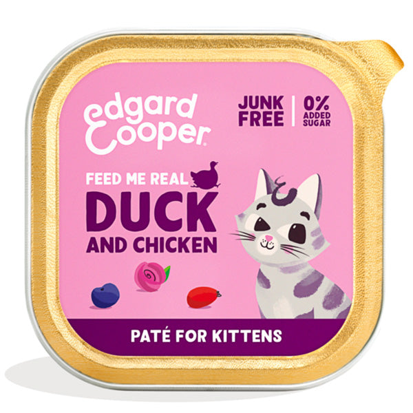 Edgard&Cooper - Cat Kitten Anatra e Pollo Paté