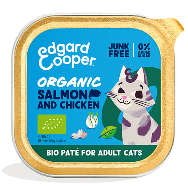 Edgard&Cooper - Cat Adult Salone e Pollo Biologici Paté