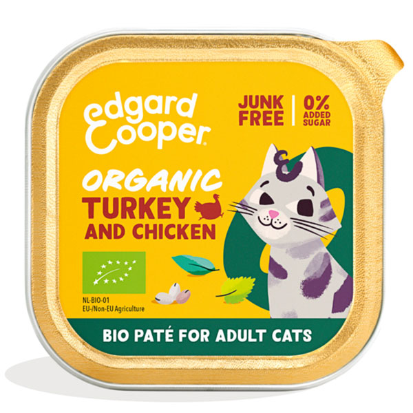 Edgard&Cooper - Cat Adult Tacchino e Pollo Biologico Paté