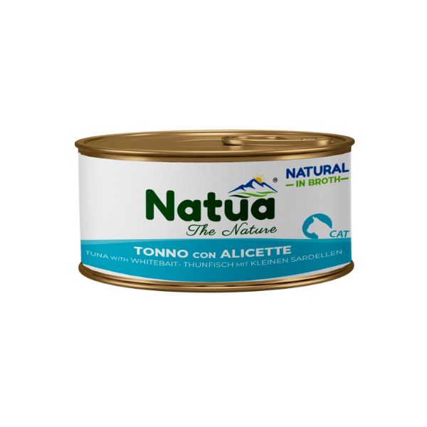 natua - Natural Tonno con Alicette In brodo di Cottura Per Gatti